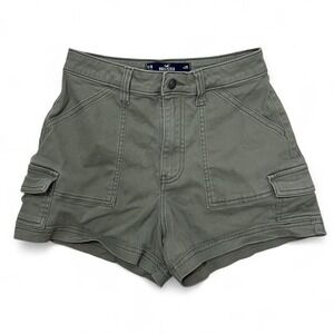 Hollister Green Cargo Shorts Womens Size 25 1/0 Street‎ Grunge Preppy